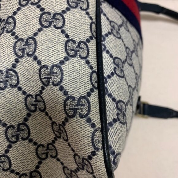 Vintage Gucci Navy GG Canvas Sherry Line Authentic Bag with COA - Picture 15 of 16